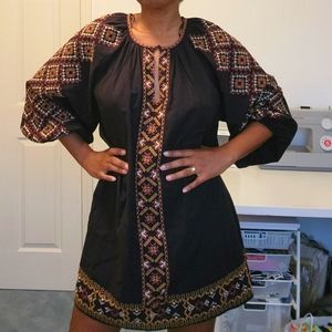 Zara mini embroidered dress
